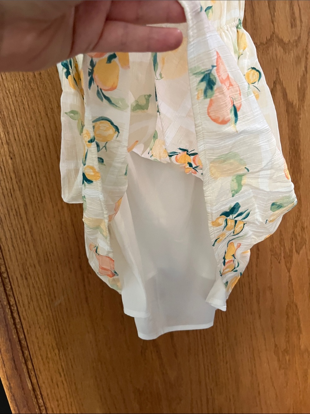 Abercrombie & Fitch White Lemon & orange Print Mini Dress - Picture 5 of 6